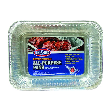 Kingsford Kingsford Aluminum Grilling Pan 15.75 in. L X 11.25 in. W 4 pk BBP0489TB